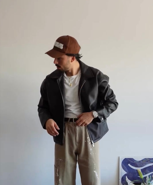 Urban Tone Black Faux Leather Jacket From | Studio Fashion |