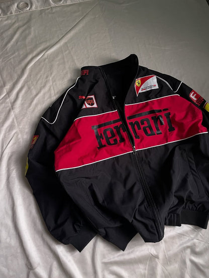 Ferrari Racing Jacket - Scuderia Motorsport Red Black Jacket for Men