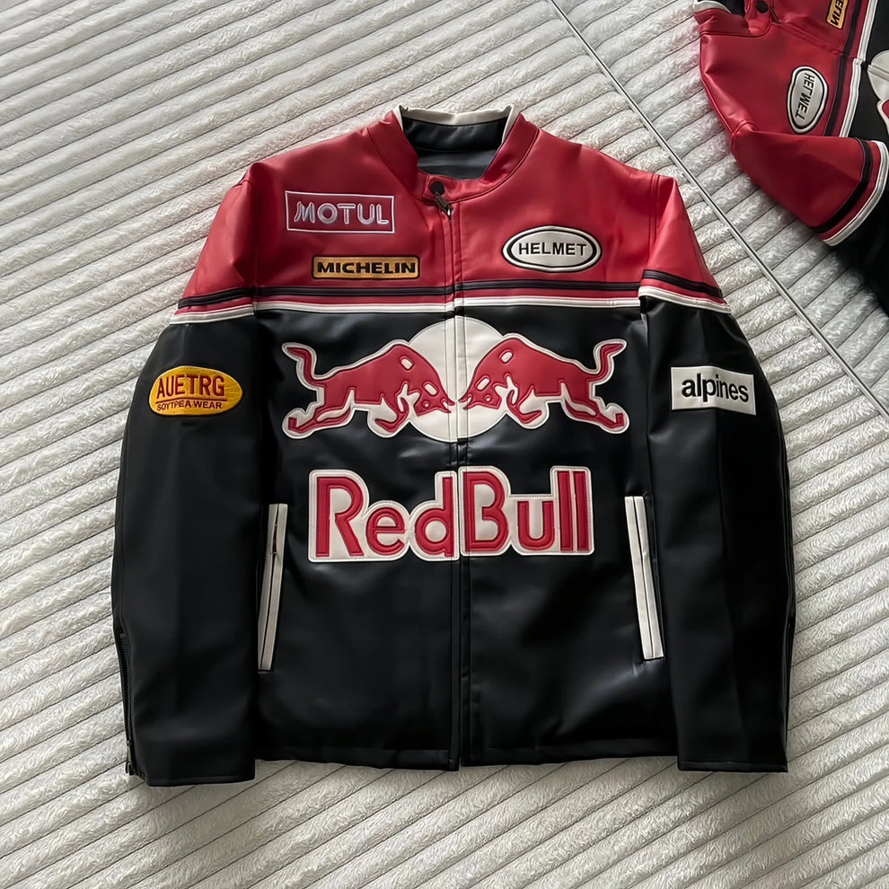 Red bull leather jacket
