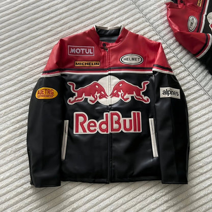 Red bull leather jacket