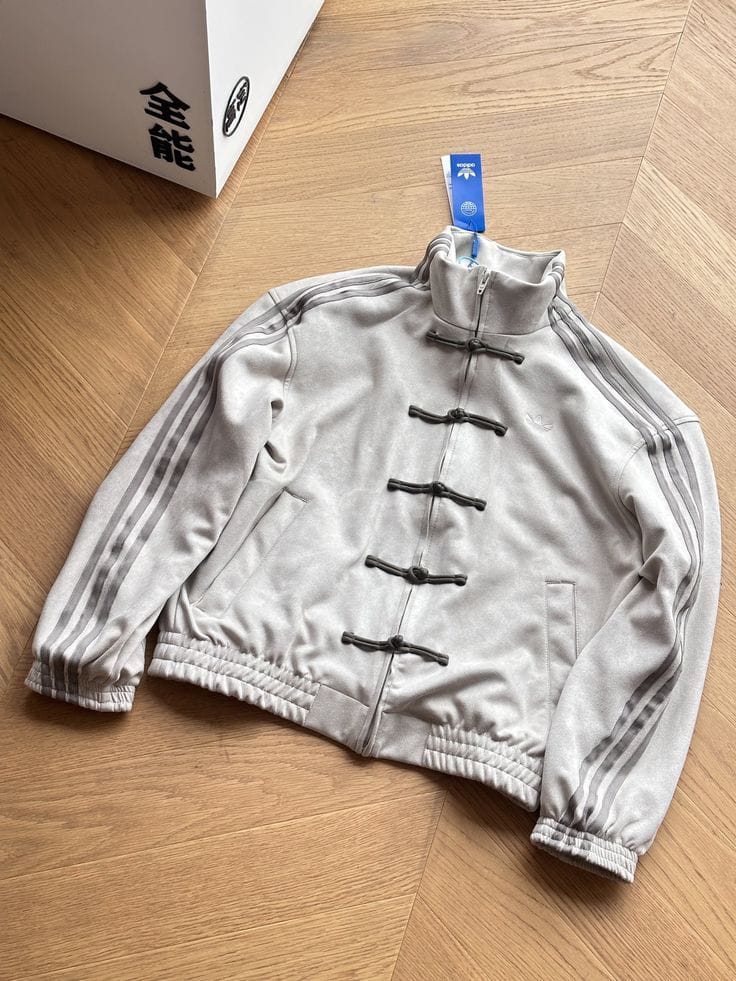 CNY-Inspired Streetwear Jacket Suede Finish Off White