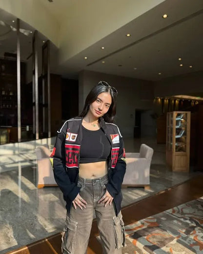 F1 black Ferrari jacket