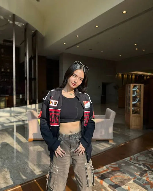 F1 black Ferrari jacket