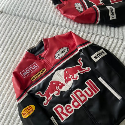 Red bull leather jacket