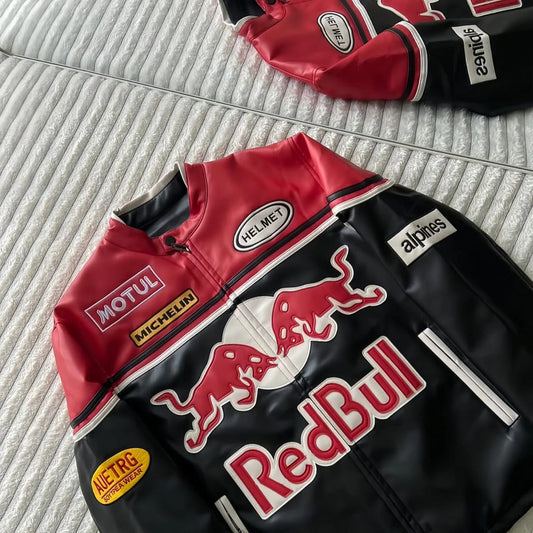Red bull leather jacket