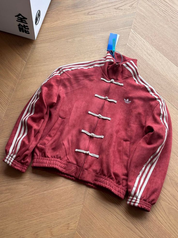CNY-Inspired Streetwear Jacket – Maroon Suede Finish