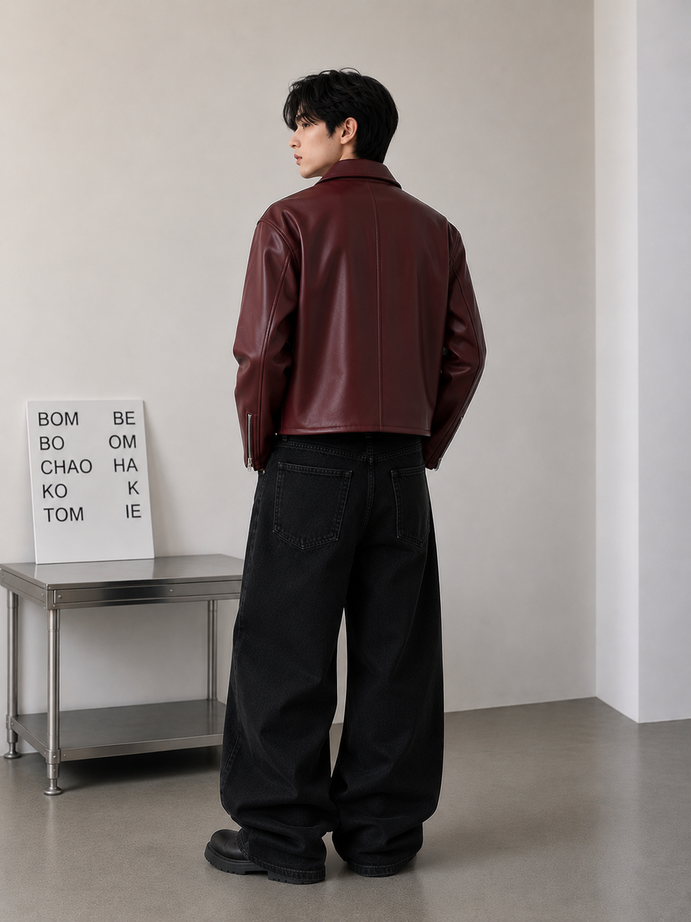 studiofashion CLASP JACKET  BURGUNDY